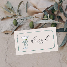 Tiniビットより古い | マルティーニテーマドリンクチケット コーリングカード