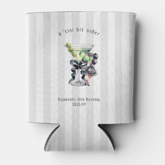 Tiniビットより古い | Martiniをテーマにした誕生日のお願い 缶クーラー (正面)