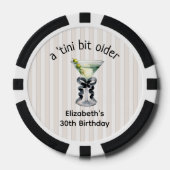 Tiniビットより古い | Martiniをテーマにした誕生日 ポーカーチップ (正面)