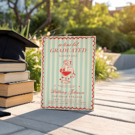 Tiniビットウェスタン女性のカーボーイ卒業 招待状