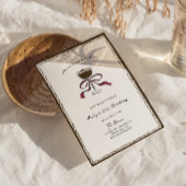 Tiniビット古いエスプレッソ手描き誕生日 招待状