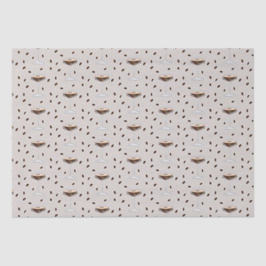 Tiniビット古いエスプレッソMartiniシグネチャーカクテル 薄葉紙 (正面)