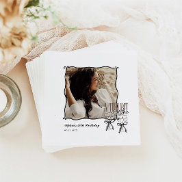 Tiniビット古いエスプレッソMartiniパーティー写真ナプキン スタンダードカクテルナプキン