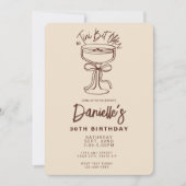 Tiniビット古いエスプレッソMartini 30th誕生日 招待状 (正面)