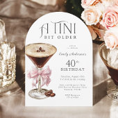 Tiniビット古いエスプレッソMartini 40th誕生日 招待状