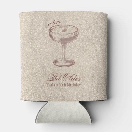 Tiniビット古いエレガント金ゴールド誕生日 缶クーラー