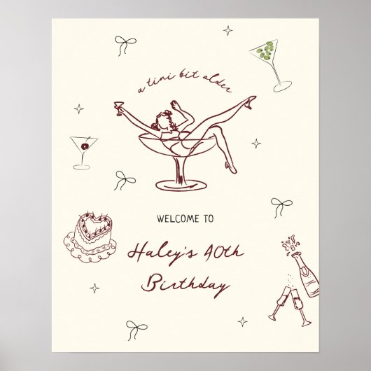 Tiniビット古い手予測できな描き誕生日へようこそ ポスター (正面)