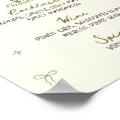 Tiniビット古い手予測できな描き誕生日バーメニュー ポスター (角)