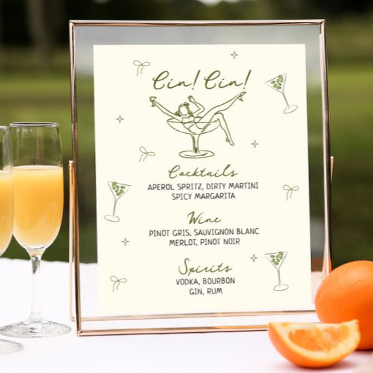 Tiniビット古い手予測できな描き誕生日バーメニュー ポスター