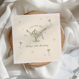 Tiniビット古い手予測できな描き誕生日 スタンダードカクテルナプキン