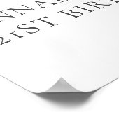 Tiniビット古いMartini誕生日パーティー歓迎サイン ポスター (角)