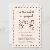 Tiniビット婚約したハンド描画エスプレッソ・マルティーニ 招待状 (正面)