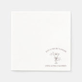 "Tiniビット長"エスプレッソMartiniブライダルシャワー スタンダードカクテルナプキン (正面)