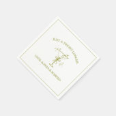 "Tiniビット長"汚いMartiniオリーブバチェロレッテ スタンダードカクテルナプキン (角)