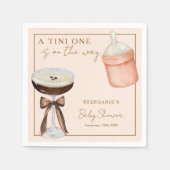 TiniワンピンクエスプレッソMartini女の子ベビーシャワー スタンダードカクテルナプキン (正面)