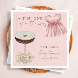 TiniワンピンクエスプレッソMartini女の子ベビーシャワー スタンダードカクテルナプキン