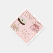 TiniワンピンクエスプレッソMartini女の子ベビーシャワー スタンダードカクテルナプキン (角)