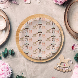 TiniワンピンクエスプレッソMartini女の子ベビーシャワー ペーパープレート