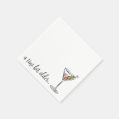 Tini少し古い手で描かれたMartini誕生日 スタンダードカクテルナプキン (角)