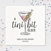 Tini少し古い手で描かれたMartini誕生日 スタンダードカクテルナプキン