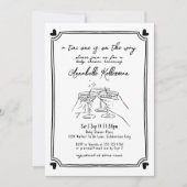 Tini片手引き赤ちゃんシャワー 招待状 (正面)