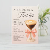 Tini Bitの花嫁QRコードブライダルシャワー 招待状 (スタンド正面)