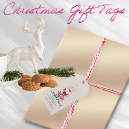 Tini Bit Martini Officeメリー Christmas Santa ギフトタグ