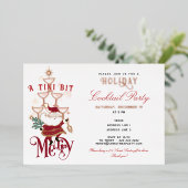 Tini Bit Merry Martini オフィス クリスマス カクテル 箔招待状 (立ち正面)