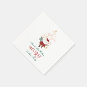 Tini Bit Merry Martini オフィス クリスマス サンタ スタンダードカクテルナプキン (角)