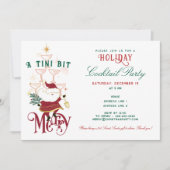 Tini Bit Merry Martini Office Christmas Cocktail 招待状 (正面)