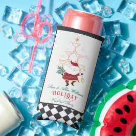 Tini Bit Merry Martini Office Christmas Santa スリム缶クーラー