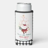 Tini Bit Merry Martini Office Christmas Santa スリム缶クーラー (Seltzer正面)