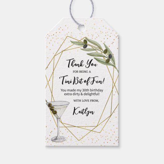 Tini Bit Of Fun Martini Soirée ギフトタグ (正面)