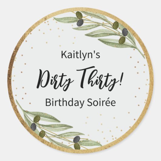 Tini Bit Of Fun Martini Soirée ラウンドシール (正面)