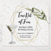 Tini Bit Of Fun Martini Soirée リキュールボトルラベル (シングルラベル)