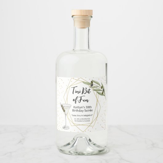 Tini Bit Of Fun Martini Soirée リキュールボトルラベル (正面)