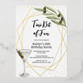 Tini Bit Of Fun Martini Soirée 箔招待状 (正面)