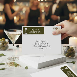 Tini Bit Of Fun Martini Soirée Return Address ラベル