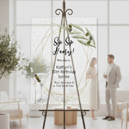 Tini Bit Of Fun Martini Soirée Welcome Sign アクリルサイン
