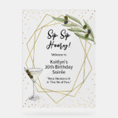 Tini Bit Of Fun Martini Soirée Welcome Sign アクリルサイン (正面)