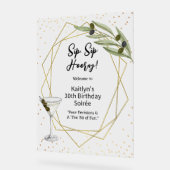 Tini Bit Of Fun Martini Soirée Welcome Sign アクリルサイン (傾斜)