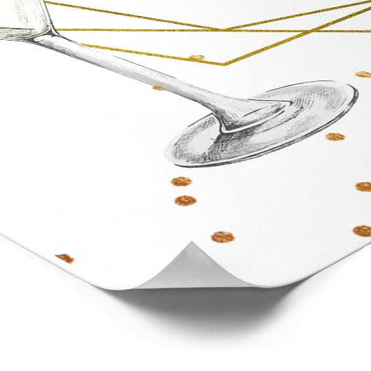 Tini Bit Of Fun Martini Soirée Welcome Sign ポスター (角)