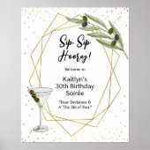 Tini Bit Of Fun Martini Soirée Welcome Sign ポスター (正面)