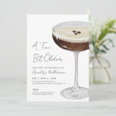 Tini Bit Older エスプレッソ マティーニ バースデーパーティー 招待状 (スタンド正面)