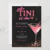 Tini Bit Older ネオン ピンク 50歳の誕生日  招待状 (正面)