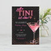 Tini Bit Older ネオン ピンク 50歳の誕生日  招待状 (スタンド正面)