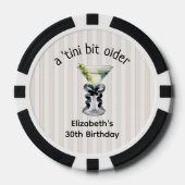 Tini Bit Older | マティーニの誕生日お祝い ポーカーチップ (正面)