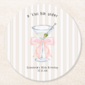 Tini Bit Older | マティーニの誕生日 ラウンドペーパーコースター (正面)