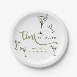 「Tini Bit Older」マティーニカクテル大人バースデー ペーパープレート