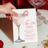 ‘Tini Bit Older Candy Cane Martini Birthday Party 招待状